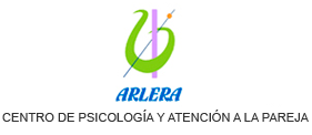 ARLERA logo with green and purple emblem; text: “Centro de Psicología y Atención a la Pareja”