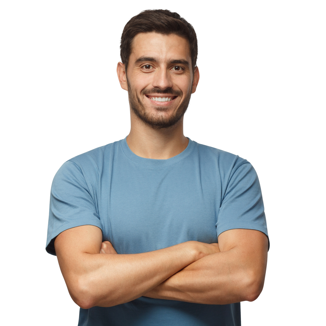 Homme avec les bras croisés