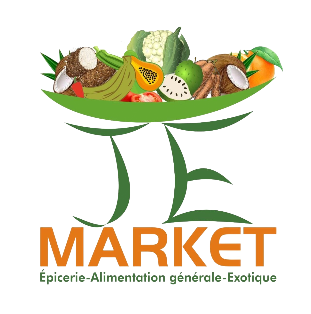 Logo pour Proxi, un supermarché, avec une icône de chariot de courses dans un rectangle arrondi violet et un cercle vert.