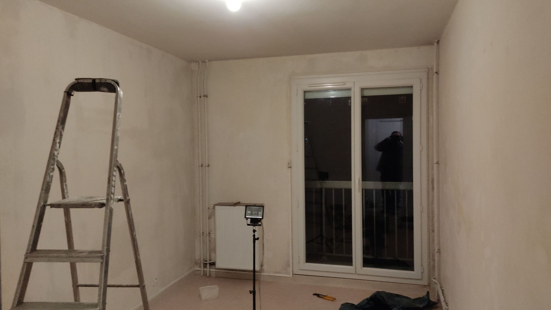 L'espace d'une maison en rénovation.