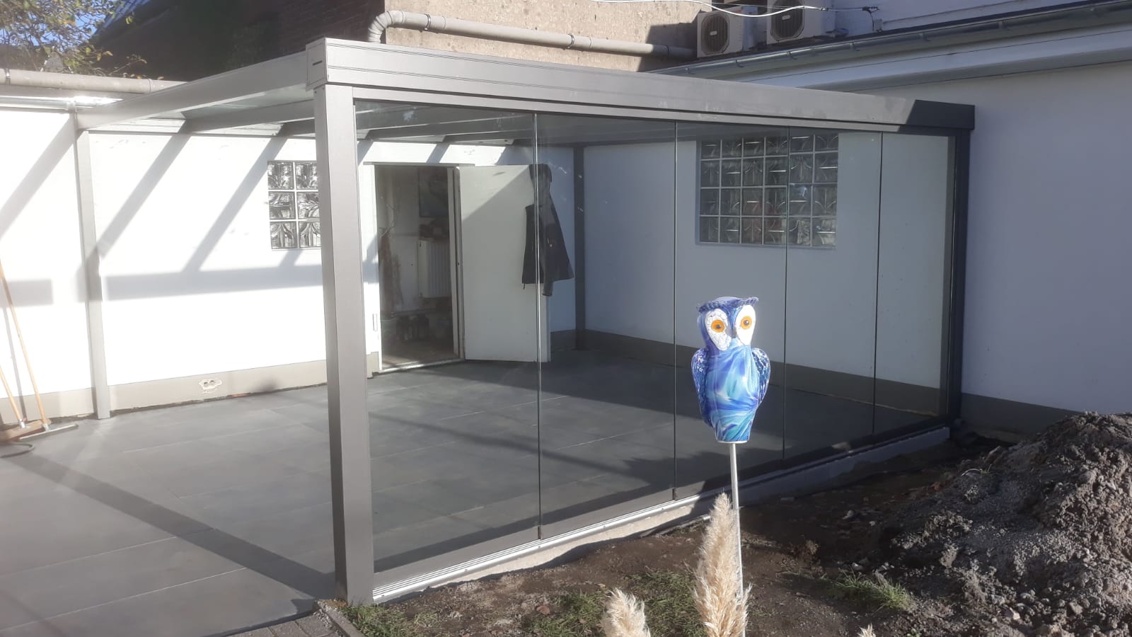 Terassendach Baustelle