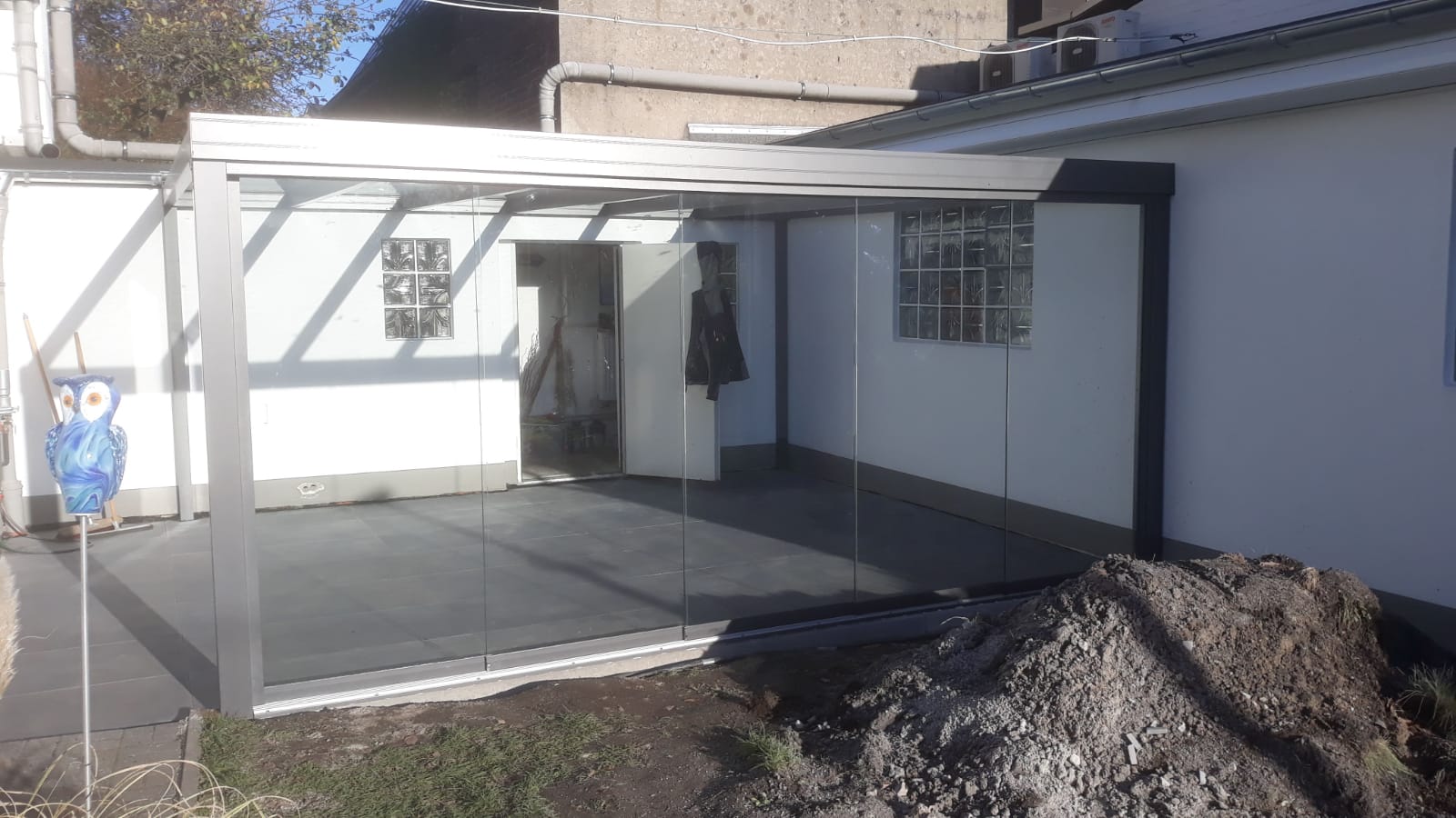 Terassendach Baustelle