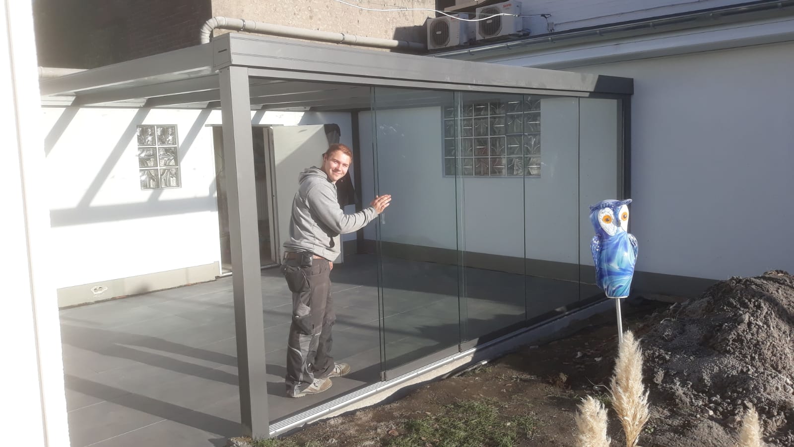 Terassendach Baustelle