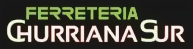 Logotipo de Ferreter&iacute;a Churriana Sur y Brico Sur con texto blanco y verde sobre fondo negro.