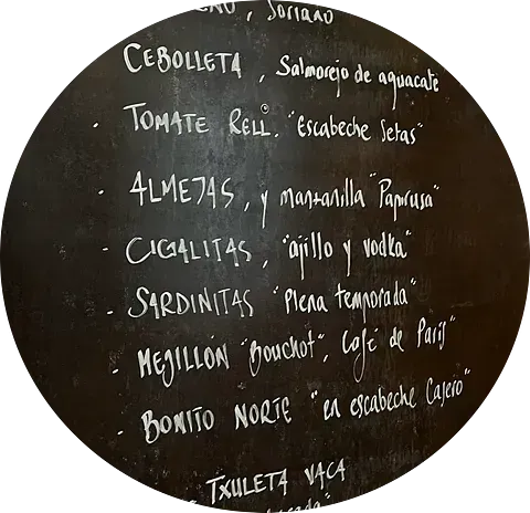 Una pizarra con escritura en español.