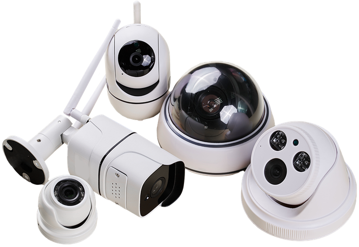 Plusieurs styles de caméras de surveillance pour la sécurité