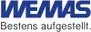 The blue WEMAS logo with the German slogan 