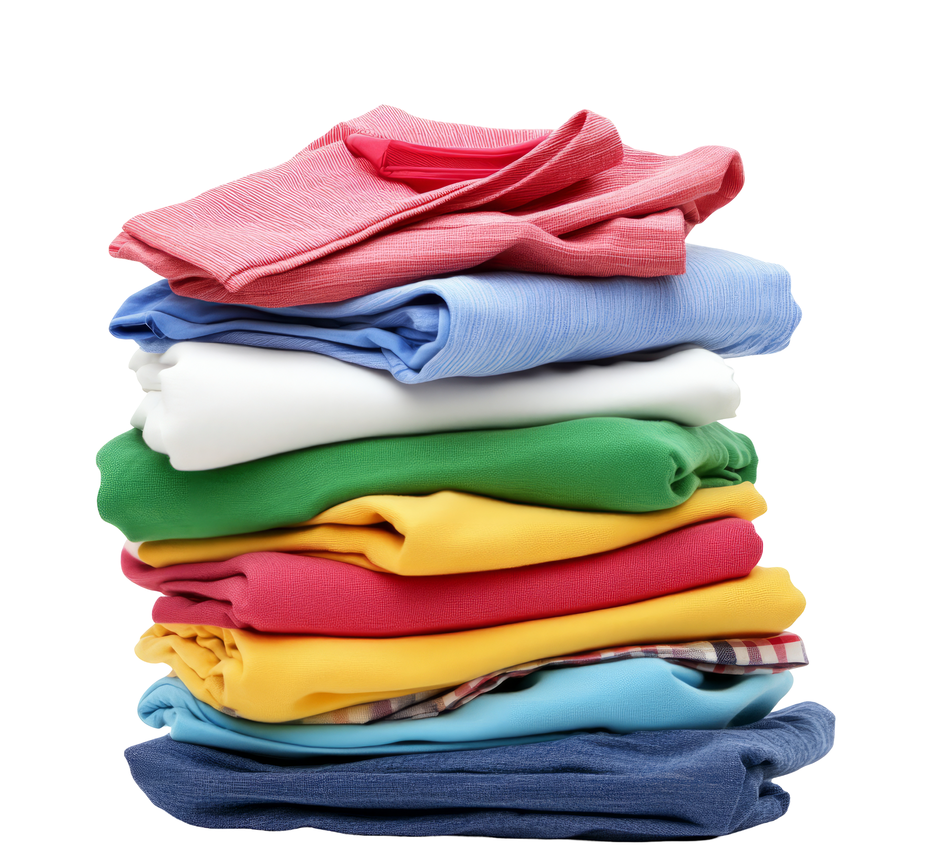 Pile de vêtements pliés
