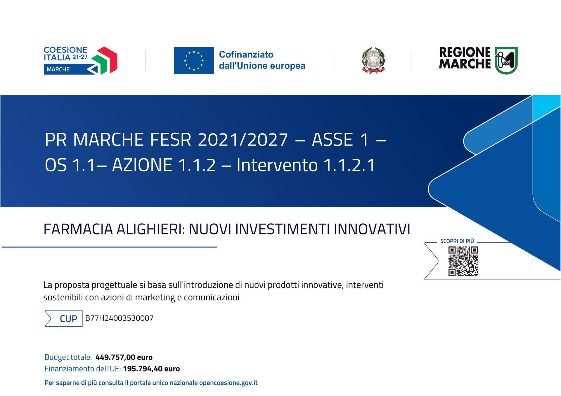 Banner Farmacia Alighieri nuovi investimenti Innovativi