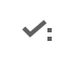 Una marca de verificación con dos cuadrados al lado sobre un fondo blanco.