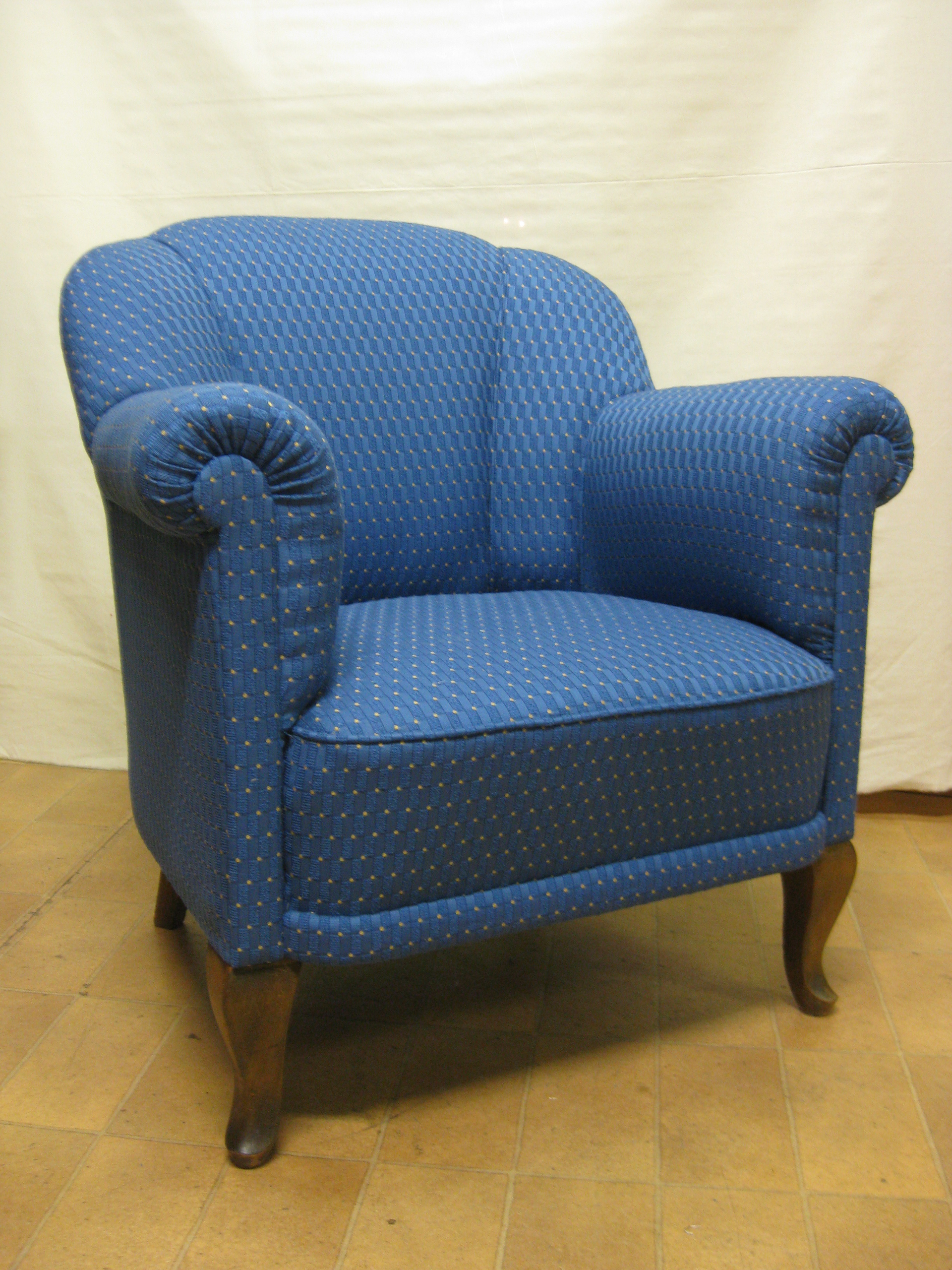 Blauer Sessel - Polsteratelier Kurt & Ursula Mischler - Biel