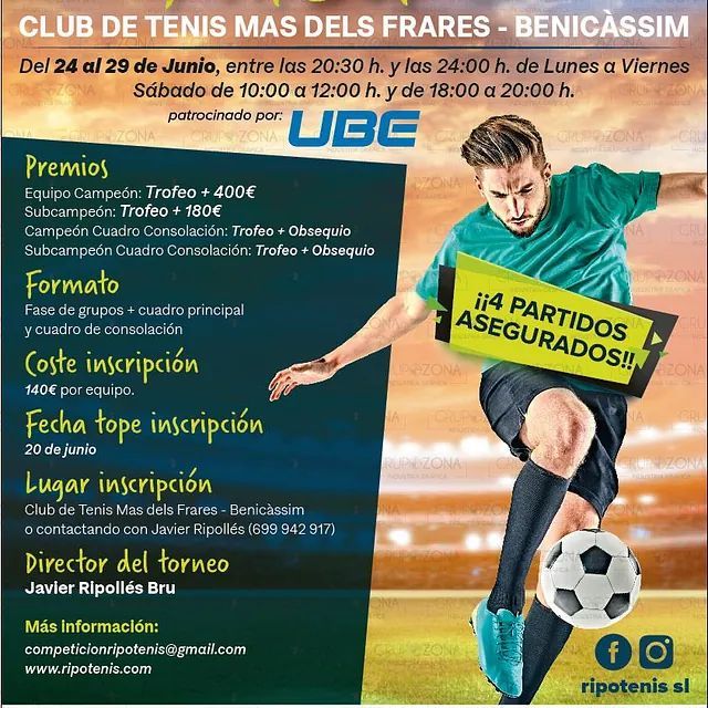 Han advertisement for club de tenis pero de los frailes