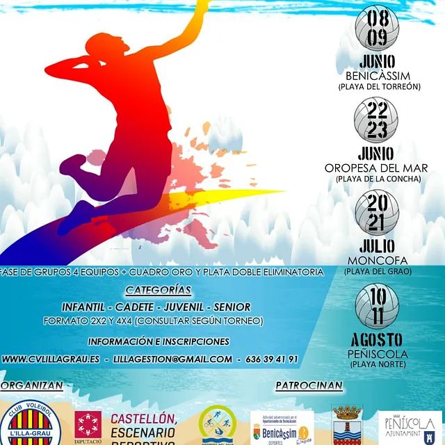 Un anuncio de un torneo de fútbol en julio.