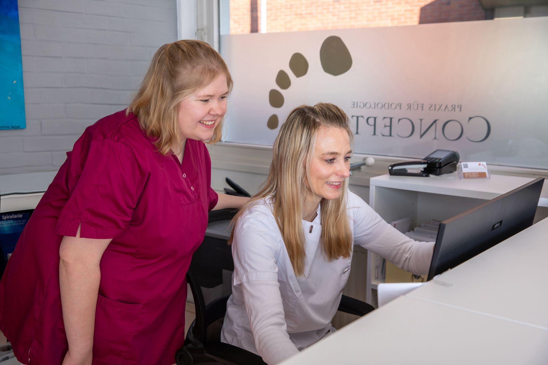 Patientenbetreuung in Concept Fuss