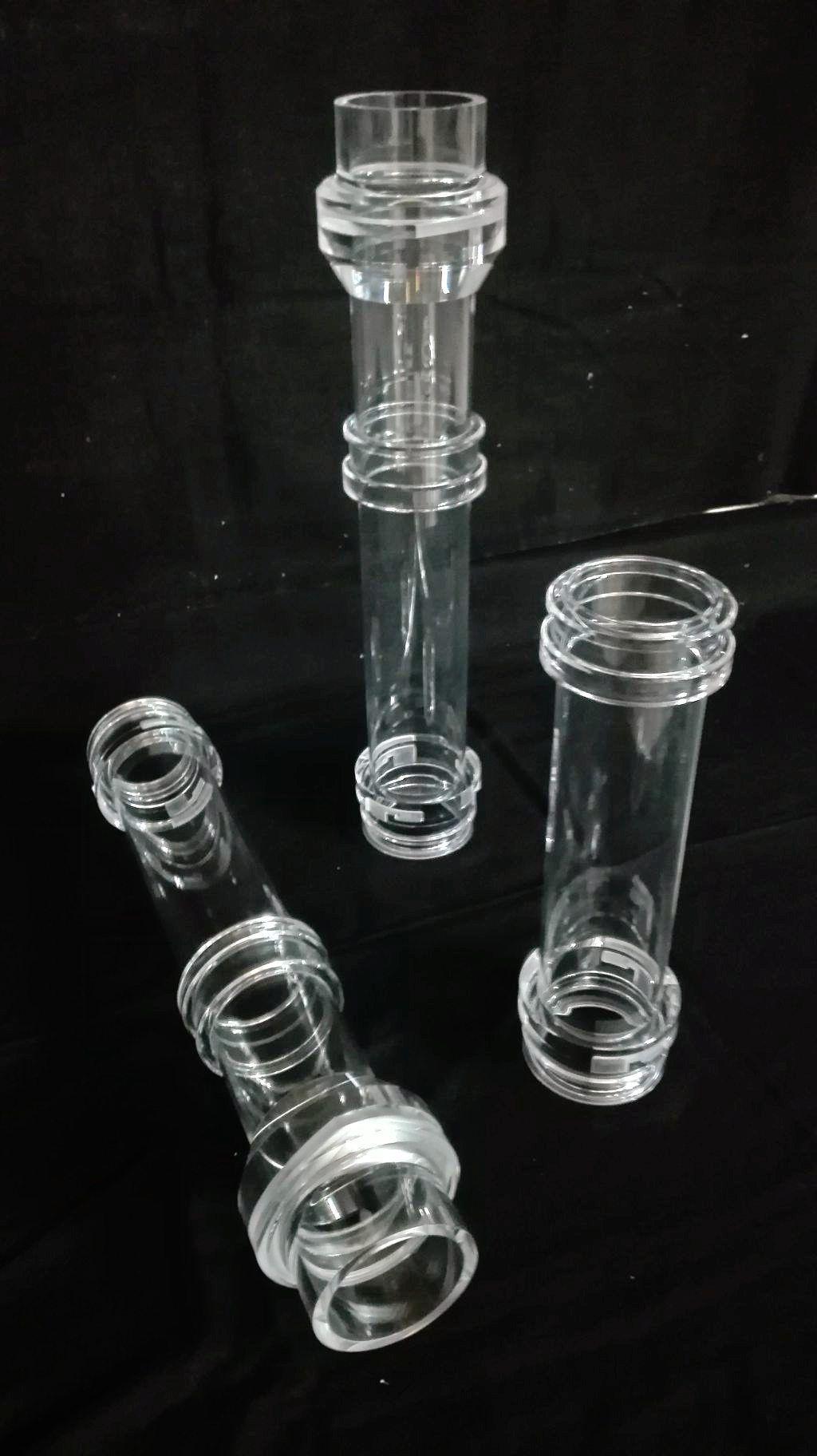 Plexiglas kleine Röhren seitlich