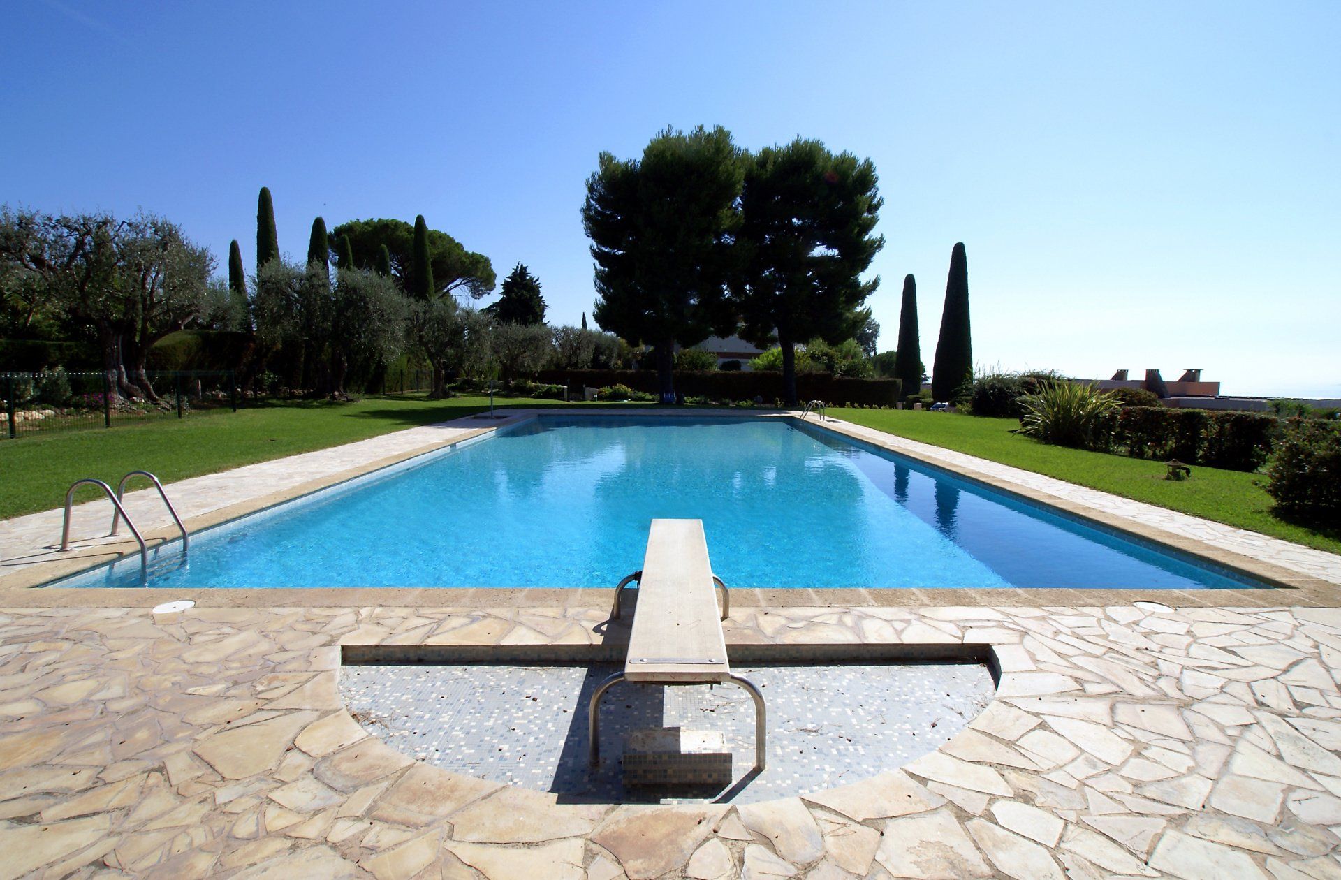 Piscine creusée avec plongeoir