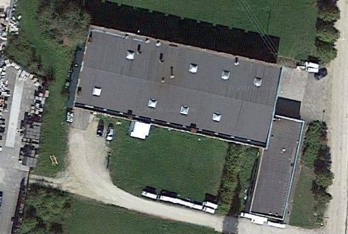 Établissement de l'entreprise vu d'un satellite