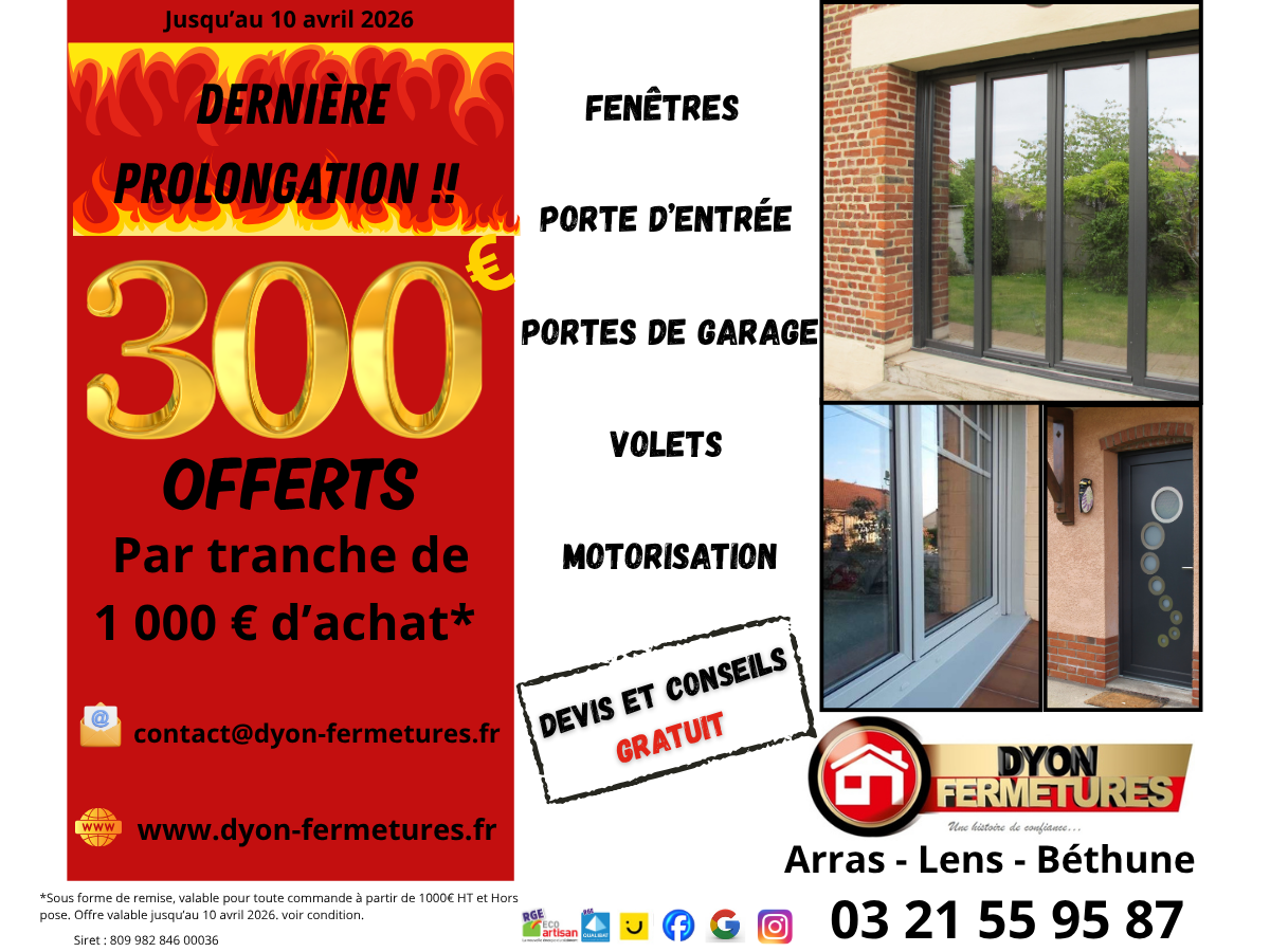 Publicité pour DYON Fermetures