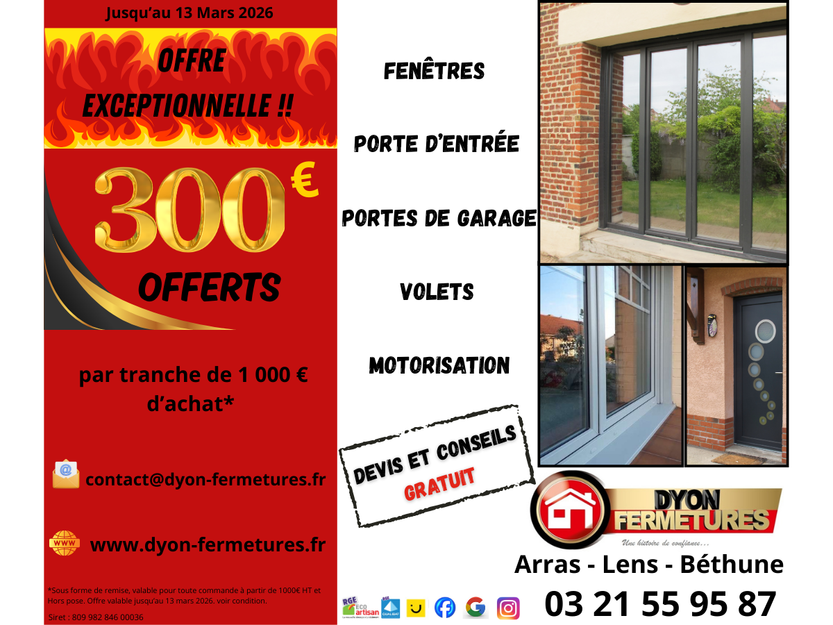 Publicité pour DYON Fermetures