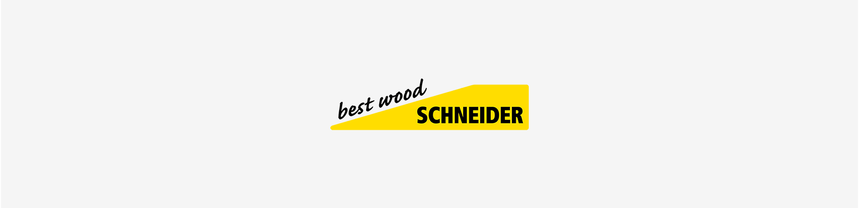 Ein gelb-schwarzes Schneider-Logo auf weißem Hintergrund