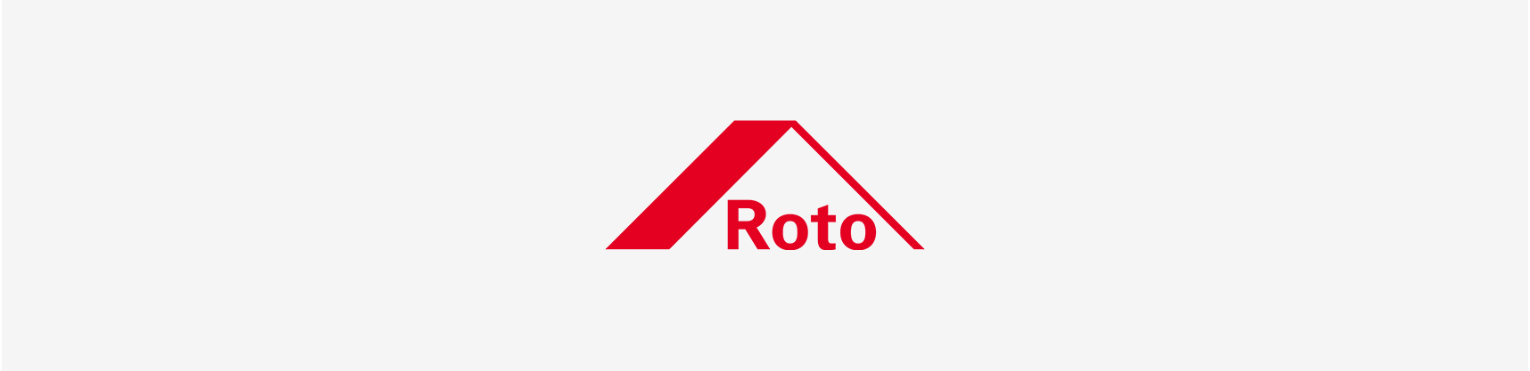 Das Logo von Roto ist ein rotes Dreieck auf weißem Hintergrund.