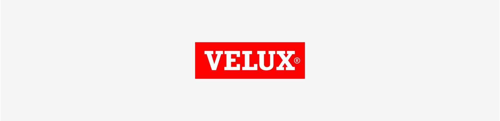 Ein rotes Velux-Logo auf weißem Hintergrund