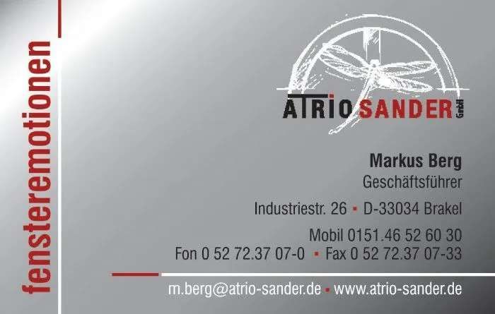 Visitenkarte Atrio Sander GmbH