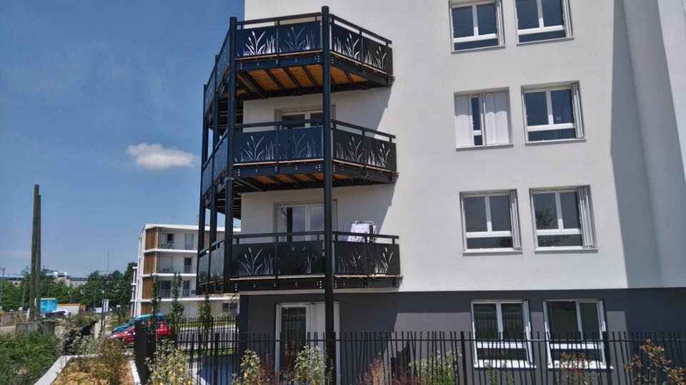 Réalisation garde corps de balcon noir