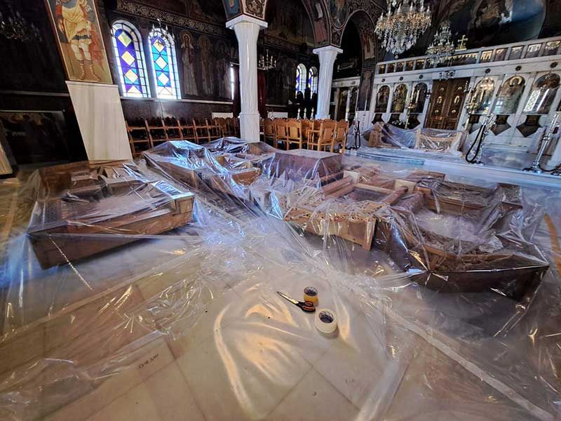 Καταπολέμηση ξυλοφάγων εντόμων (σαράκι) με υποκαπνισμό σε εκκλησία