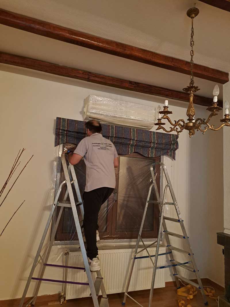 Μόνωση κλιματιστικού για την εφαρμογή υποκανισμού σε οικία στην Κεφαλλονιά