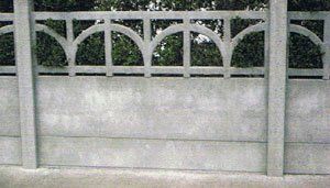 Clôture en béton pleine et ajourée
