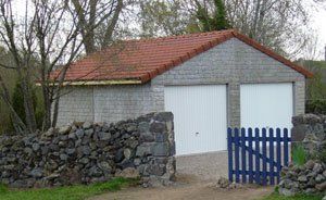Garage double gris