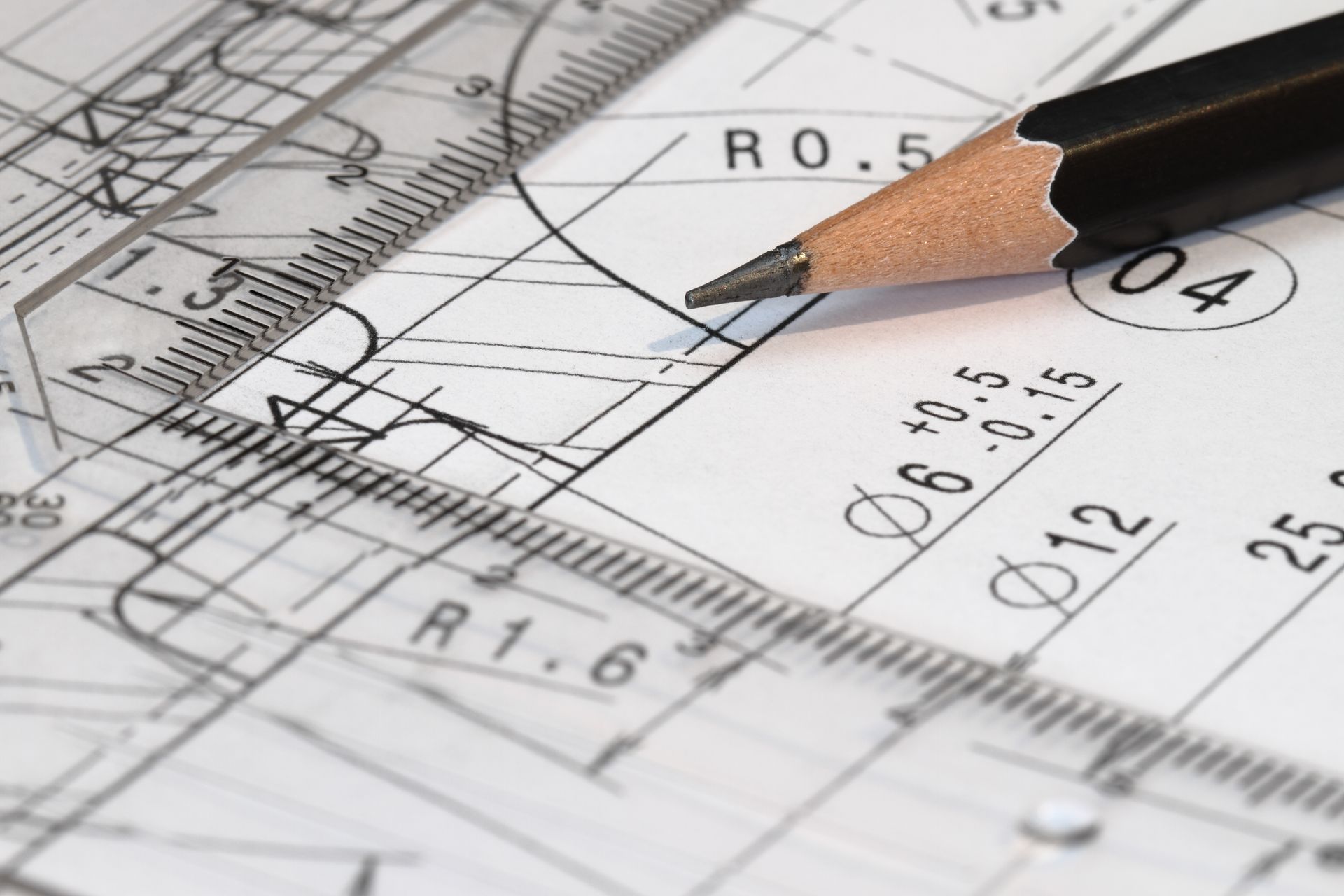 Rechtliche Vorschriften beachtet in der Skizze bei der Planung im Tiefbau