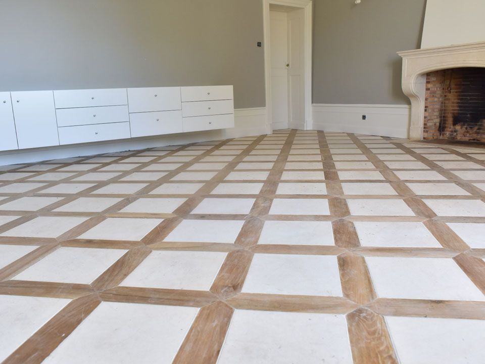 Parquet en panneaux contrecollés blancs