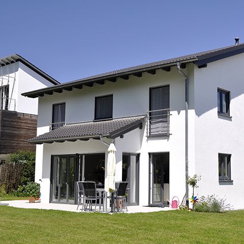 Façade de maison récemment nettoyée