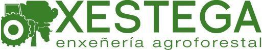 Un logotipo verde y blanco para Axetega Enxeneria Agroforestal