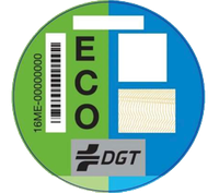 Un círculo verde y azul con la palabra dgt en él