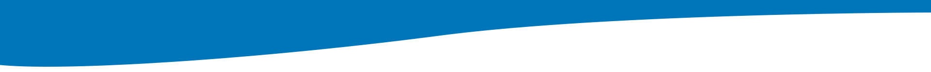 Bannière bleue et blanche avec un petit logo abstrait dans le coin supérieur gauche