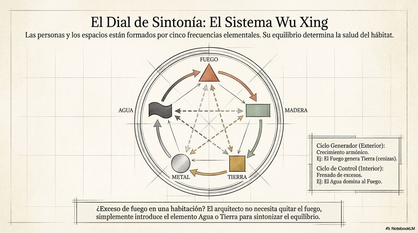 Escena interior dividida que compara casas