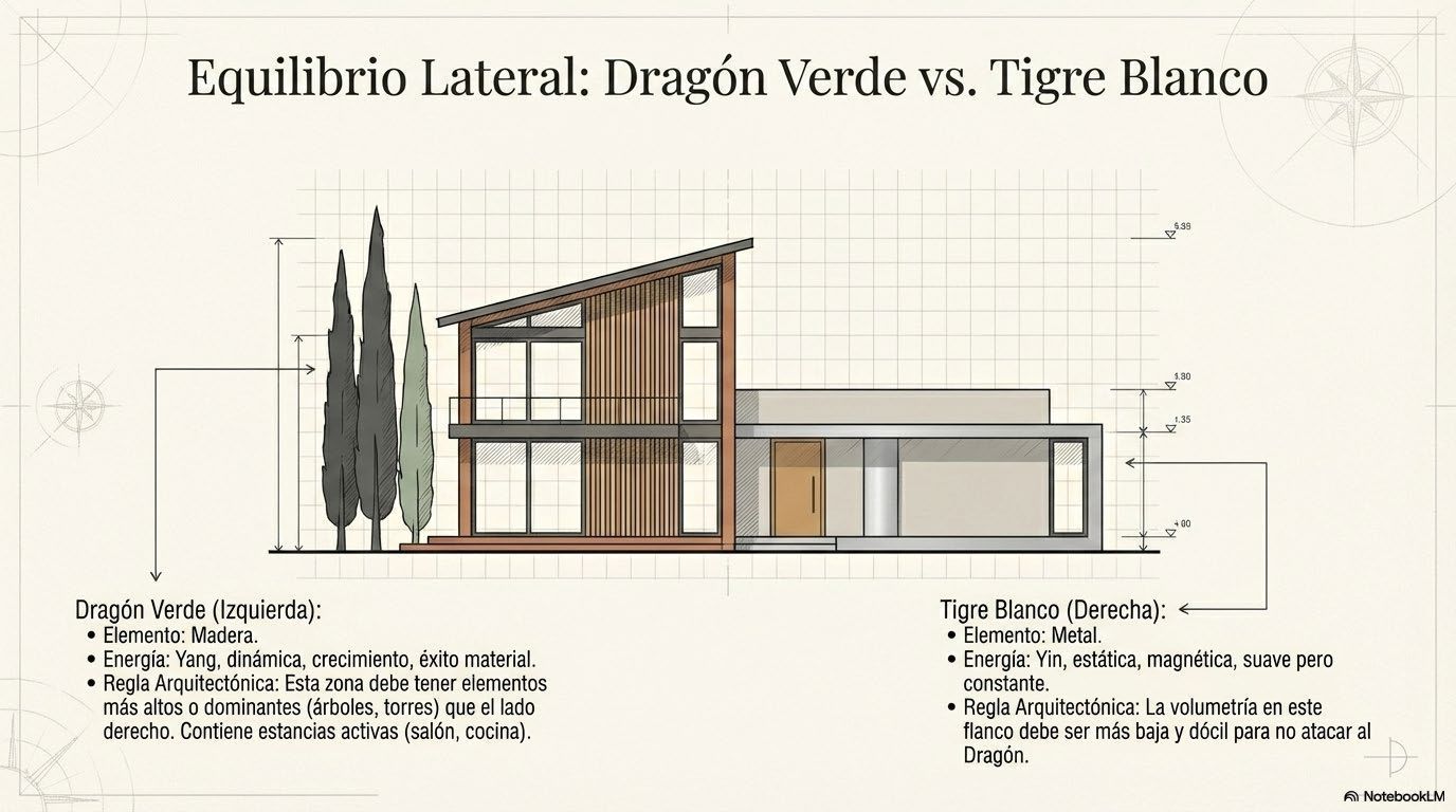 Escena interior dividida que compara casas