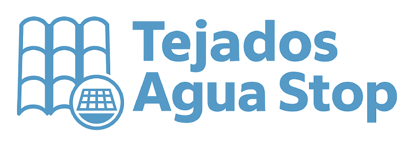 Logotipo: Gráfico de teja azul con las palabras