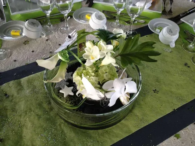 Décoration de mariage sur table