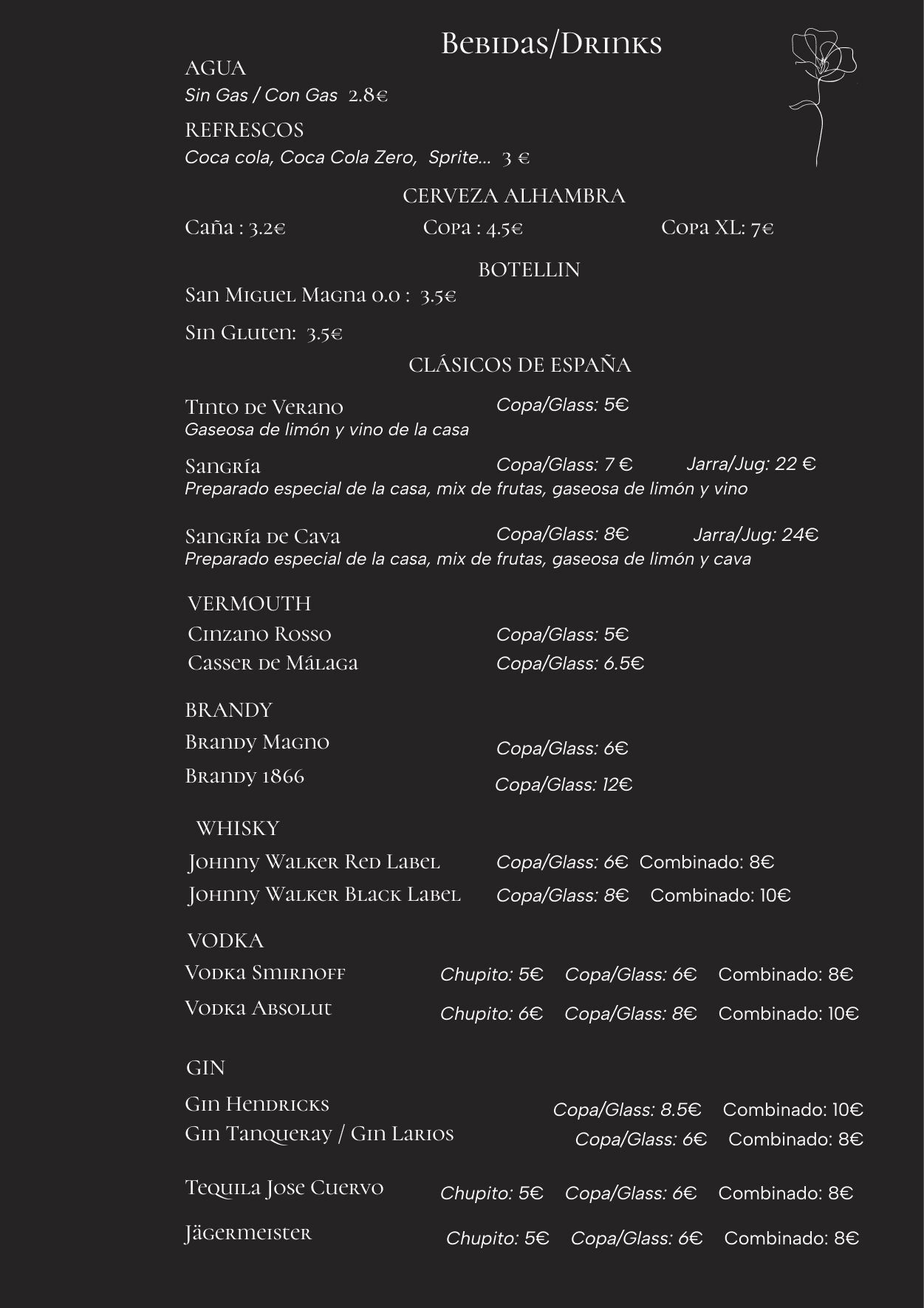 Una lista en blanco y negro de nombres con algunas fechas debajo del título 