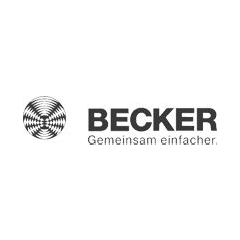 Becker logo: concentric circle design, company name, and tagline 