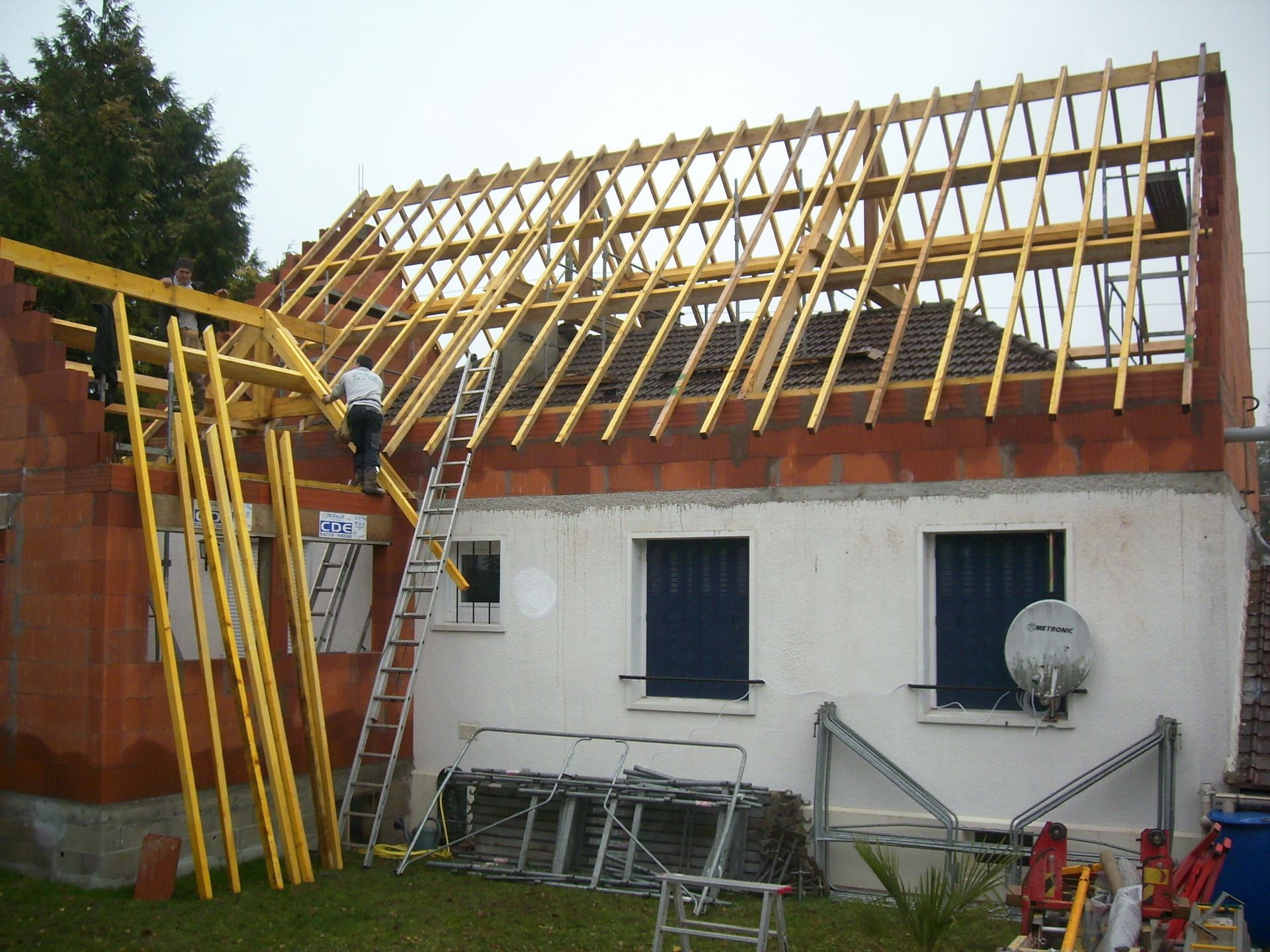 Extension de maison - Pendant les travaux