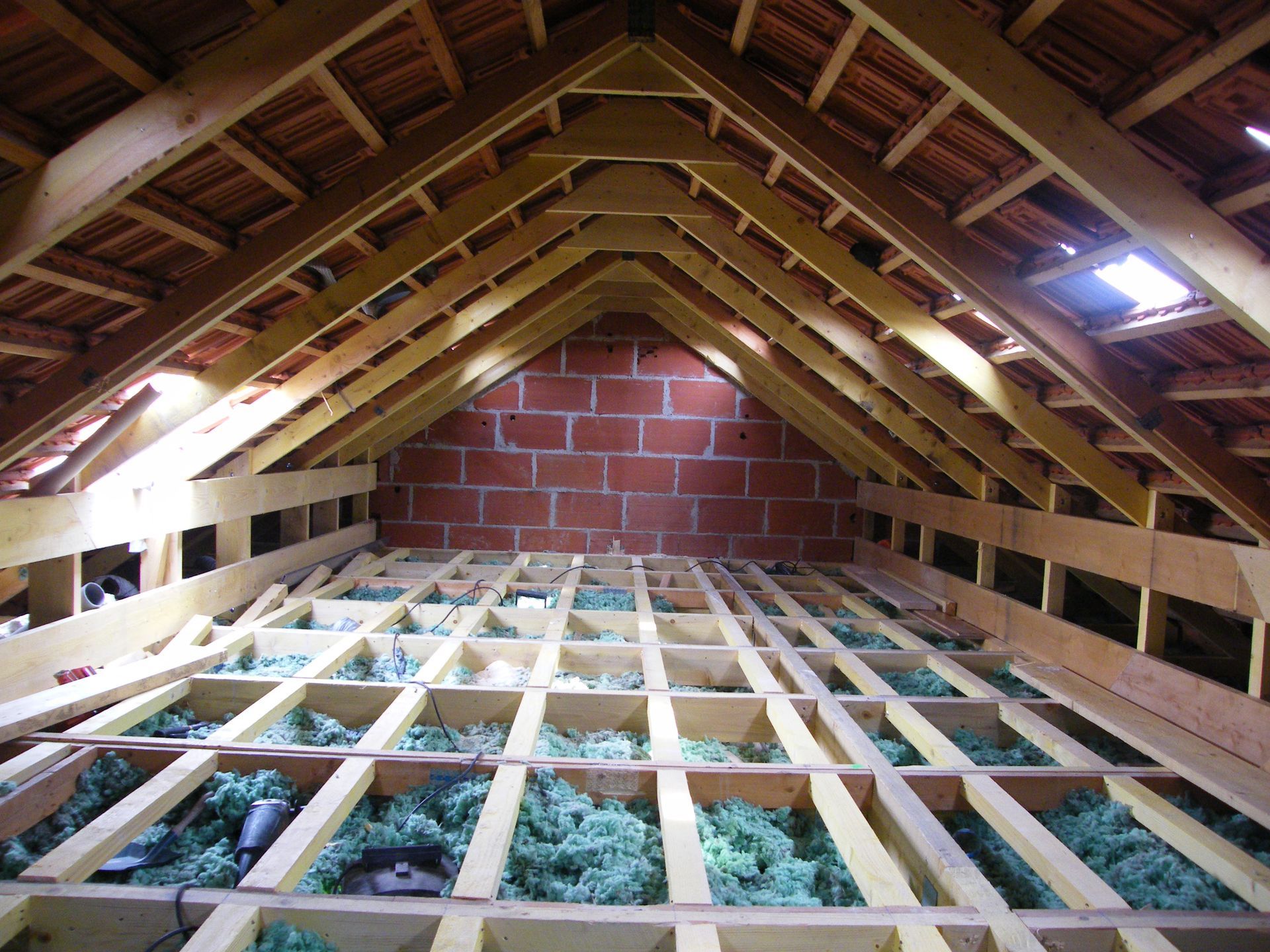Isolation de combles en cours
