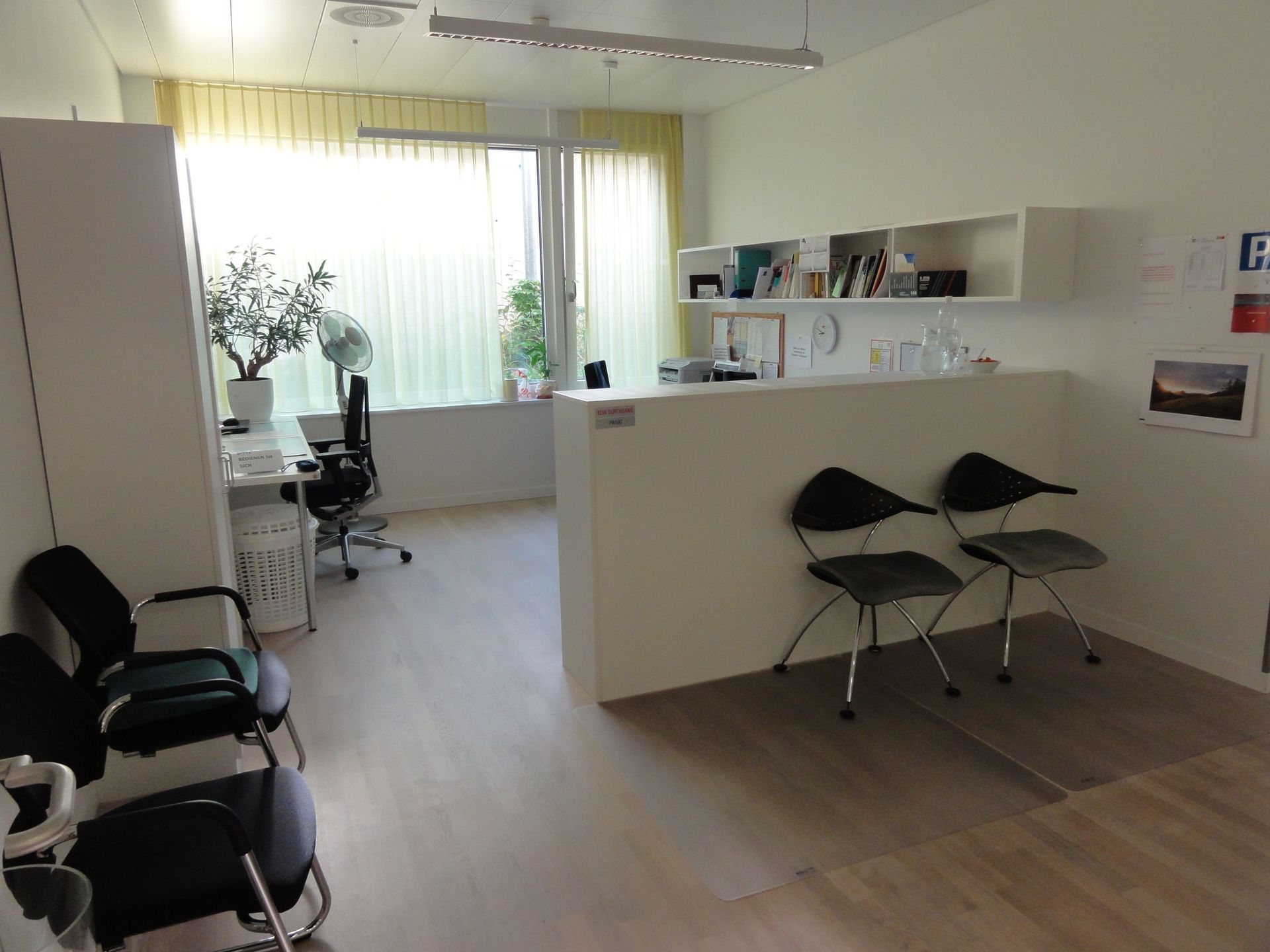 Büro, Empfang - Dreilinden Physiotherapie - Oberwil