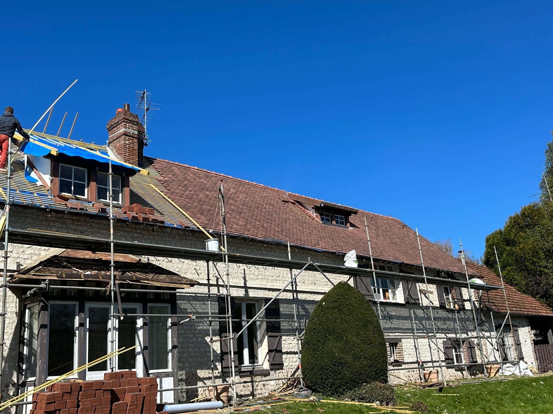 Échafaudage pour des travaux