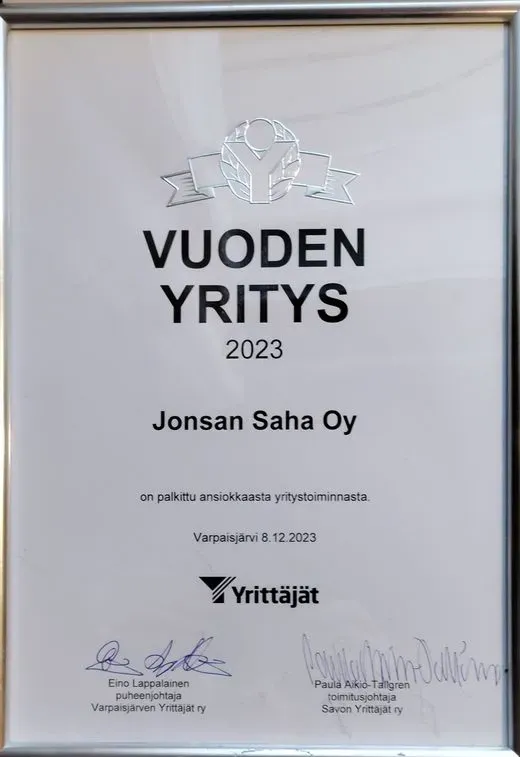 Vuoden yritys 2023 - Yrittäjät