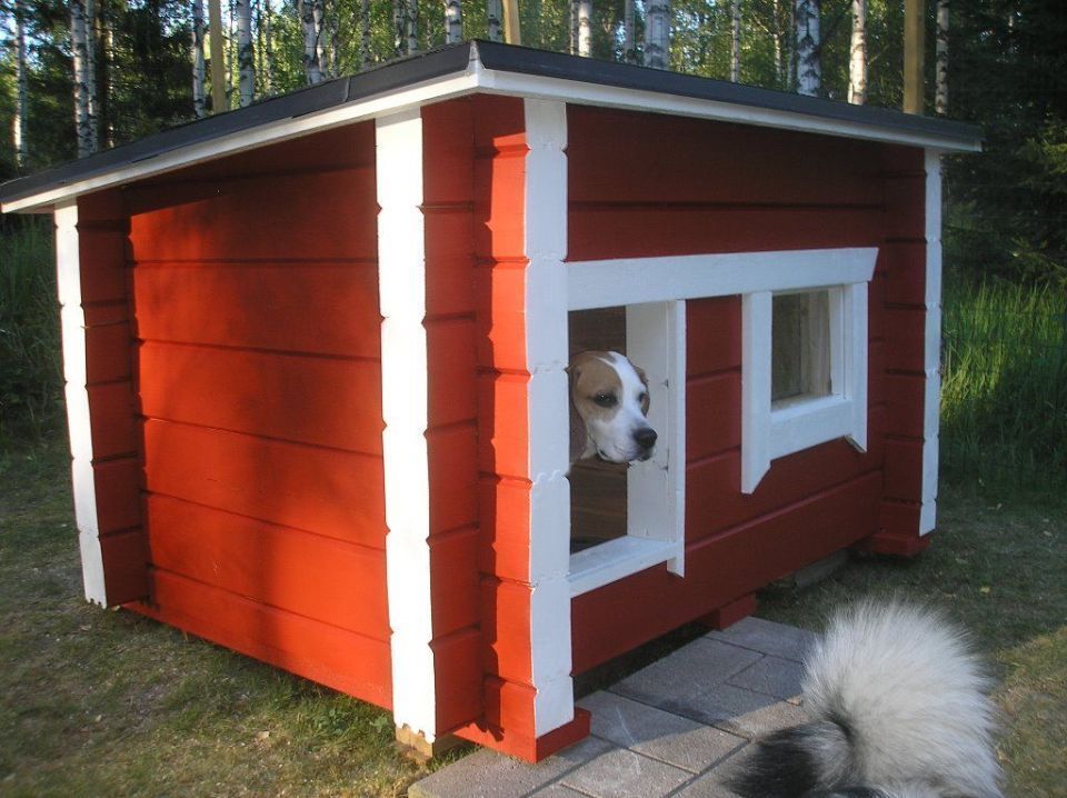 puusta valmistettu koirankoppi